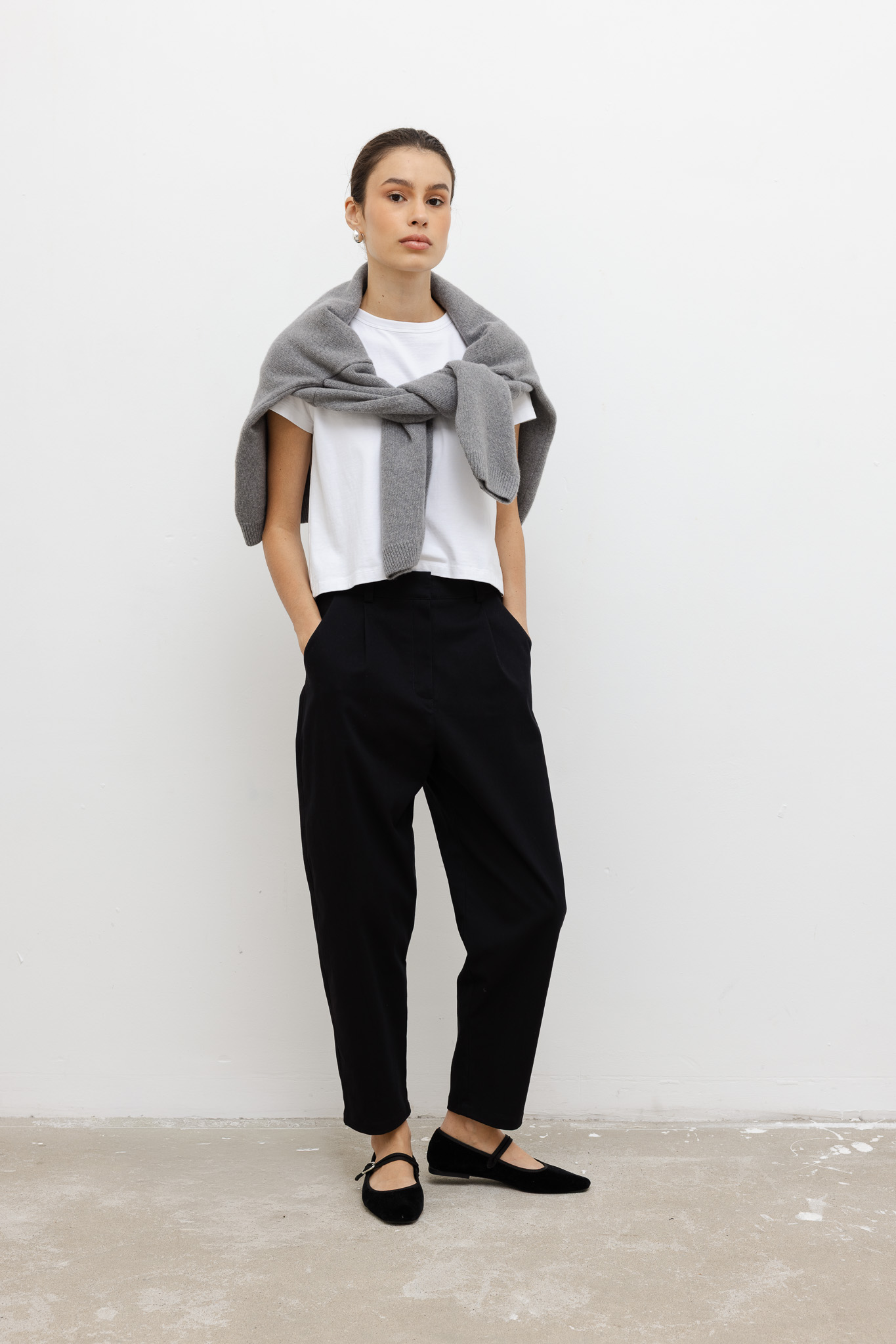 damskie SPODNIE MARINA CZARNE