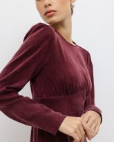 SUKIENKA TIFFANY Z LYOCELLU BURGUNDOWA