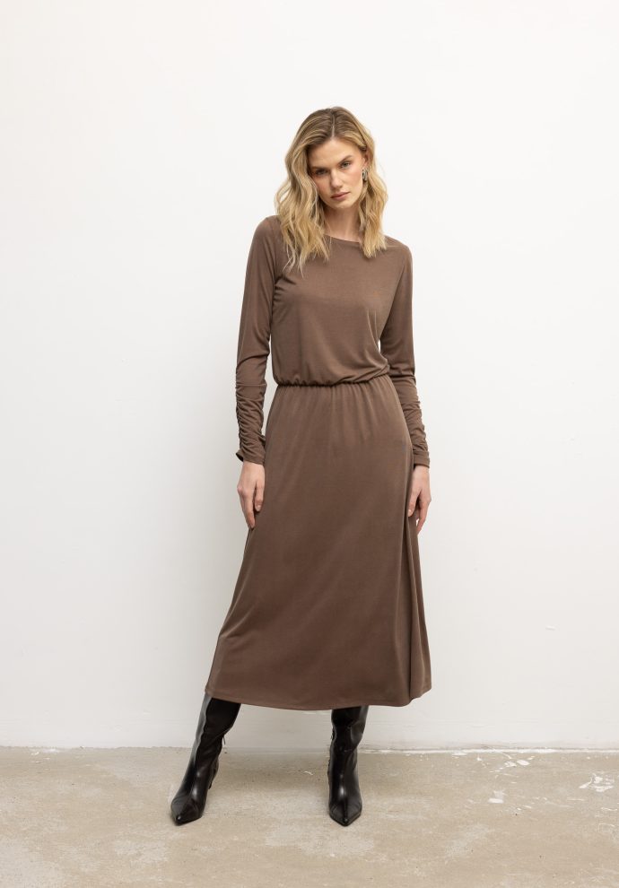 sukienka beverly brązowa