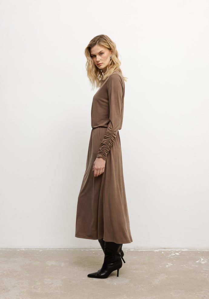 sukienka beverly brązowa