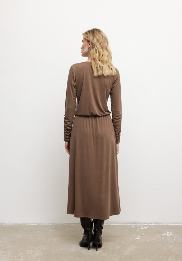 sukienka beverly brązowa