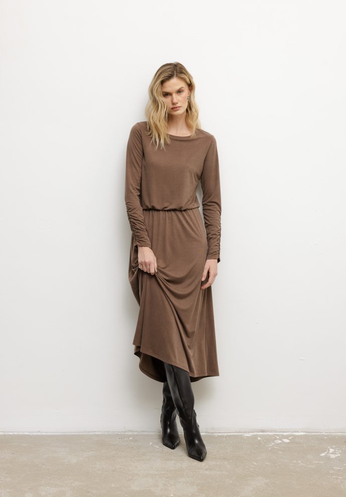 sukienka beverly brązowa