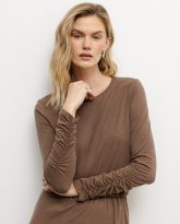 sukienka beverly brązowa