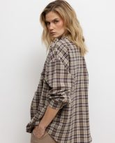 koszula ana beżowo-brązowa