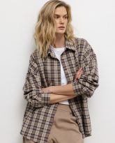 koszula ana beżowo-brązowa