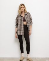 koszula ana beżowo-brązowa