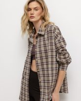 koszula ana beżowo-brązowa