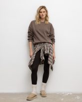 koszula ana beżowo-brązowa