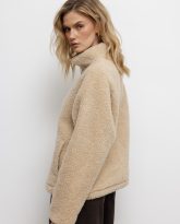 wełniana bluza teddy beżowa