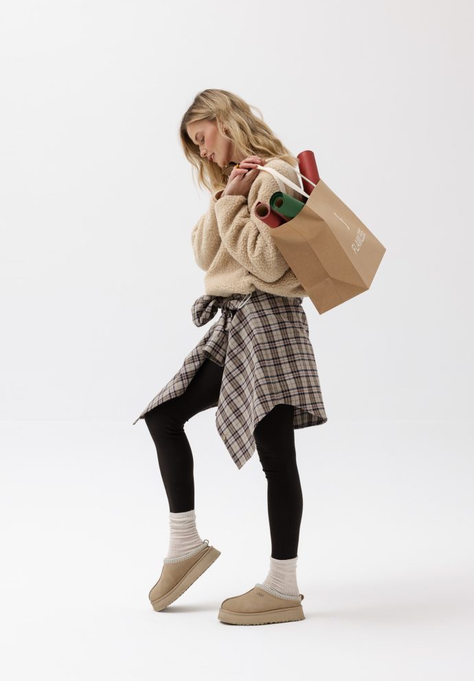 wełniana bluza teddy beżowa