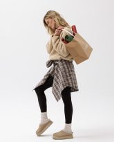 koszula ana beżowo-brązowa