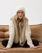 wełniana kamizelka teddy beżowa