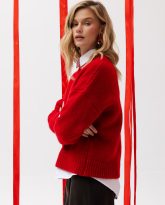 wełniany sweter jessie czerwony