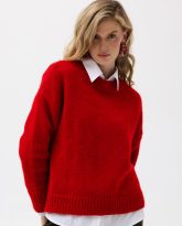 wełniany sweter jessie czerwony