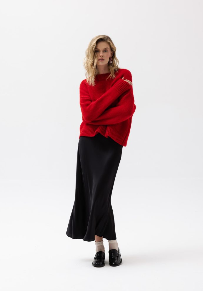 wełniany sweter jessie czerwony