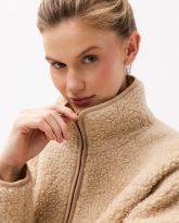 wełniana bluza teddy beżowa