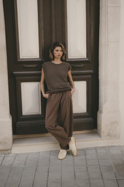 spodnie pablo brązowe