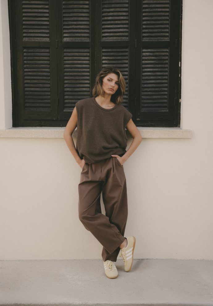 spodnie pablo brązowe