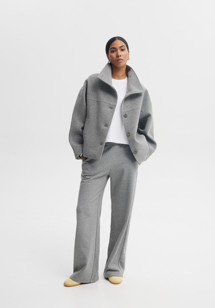 wełniana kurtka ida szara