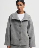 wełniana kurtka ida szara