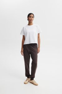 SPODNIE JOGGERS CZEKOLADOWE