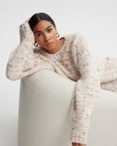 WEŁNIANY SWETER PETRA ECRU