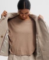 WEŁNIANA KURTKA WILLOW BEŻOWA