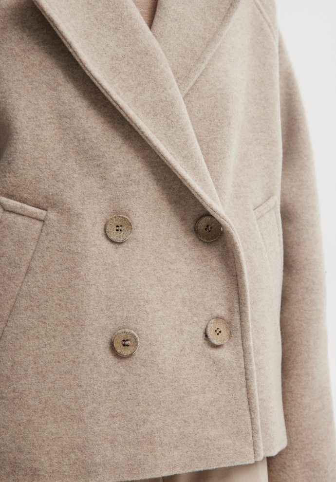 WEŁNIANA KURTKA WILLOW BEŻOWA