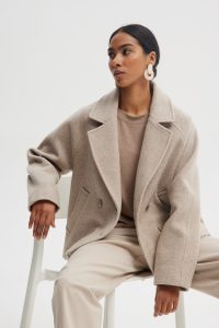 WEŁNIANA KURTKA WILLOW BEŻOWA