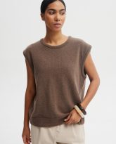 WEŁNIANA KAMIZELKA LAURA BRĄZOWA