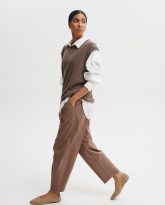 WEŁNIANA KAMIZELKA LAURA BRĄZOWA