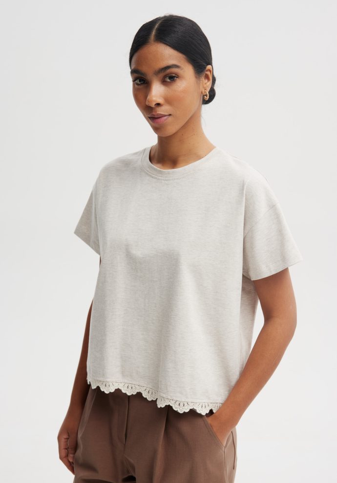 t-shirt noemi melanż piaskowy