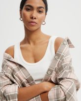 KOSZULA ANA OLIWKOWO- RÓŻOWA