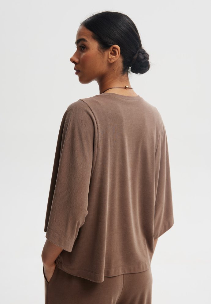 T-SHIRT LUNA BRĄZOWY