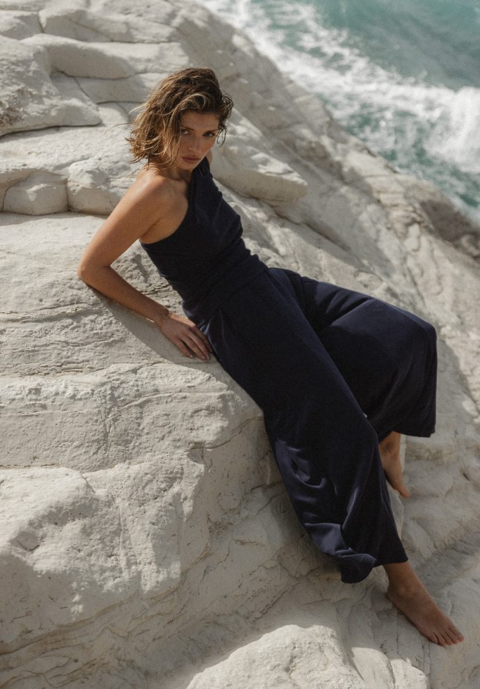 spodnie kate granatowe