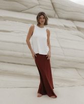 SPÓDNICA MALIBU MARSALA