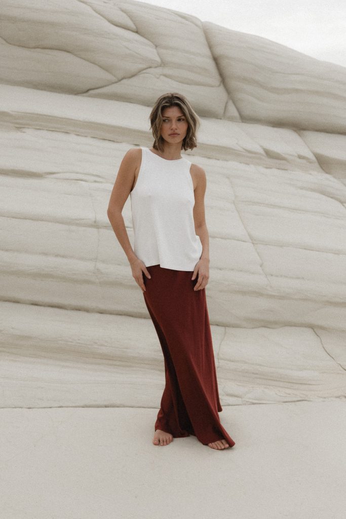 SPÓDNICA MALIBU MARSALA