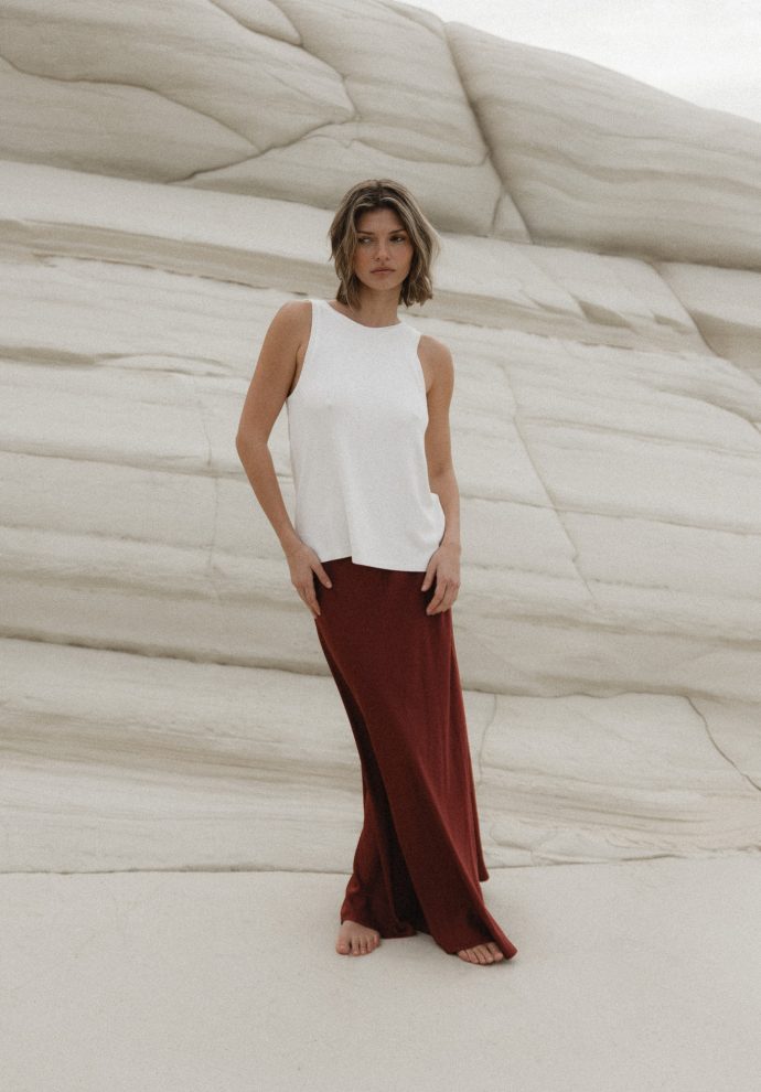 SPÓDNICA MALIBU MARSALA