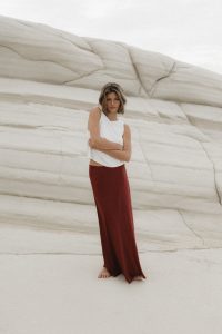 SPÓDNICA MALIBU MARSALA