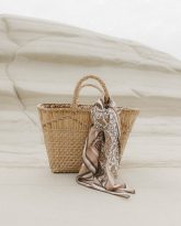 apaszka zoe beżowo- biała