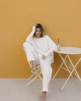 SPODNIE BARREL PABLO BIAŁE