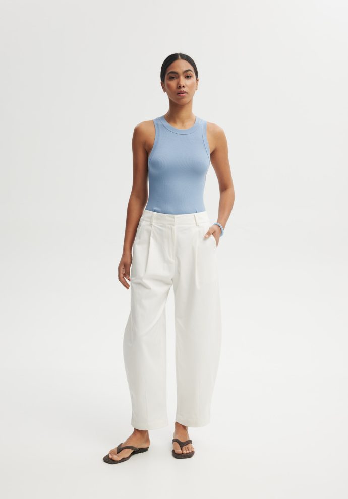 SPODNIE BARREL PABLO BIAŁE