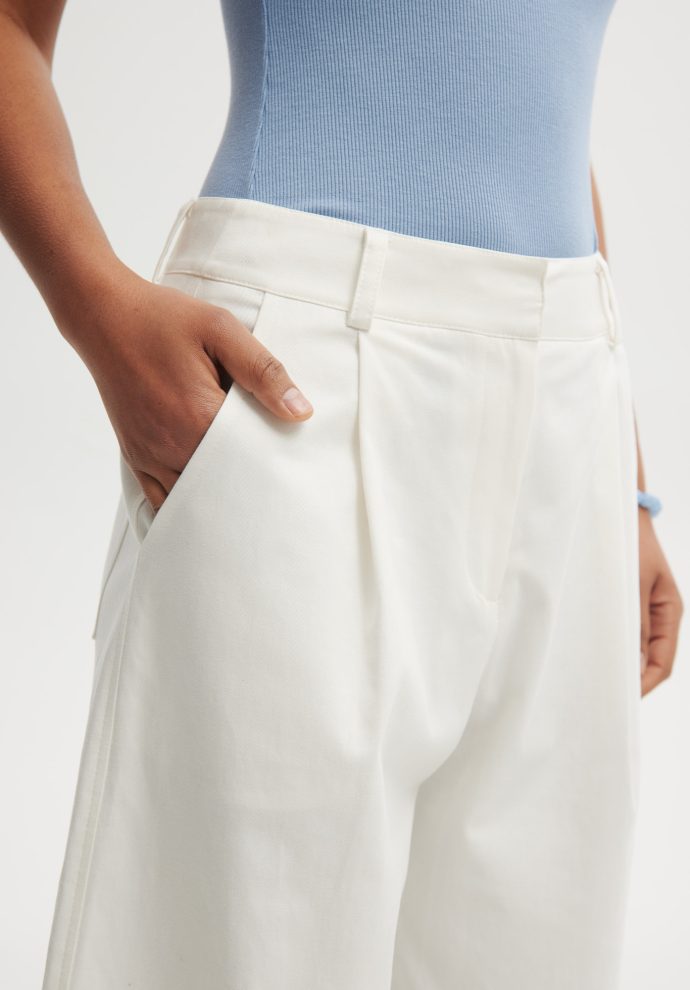 SPODNIE BARREL PABLO BIAŁE