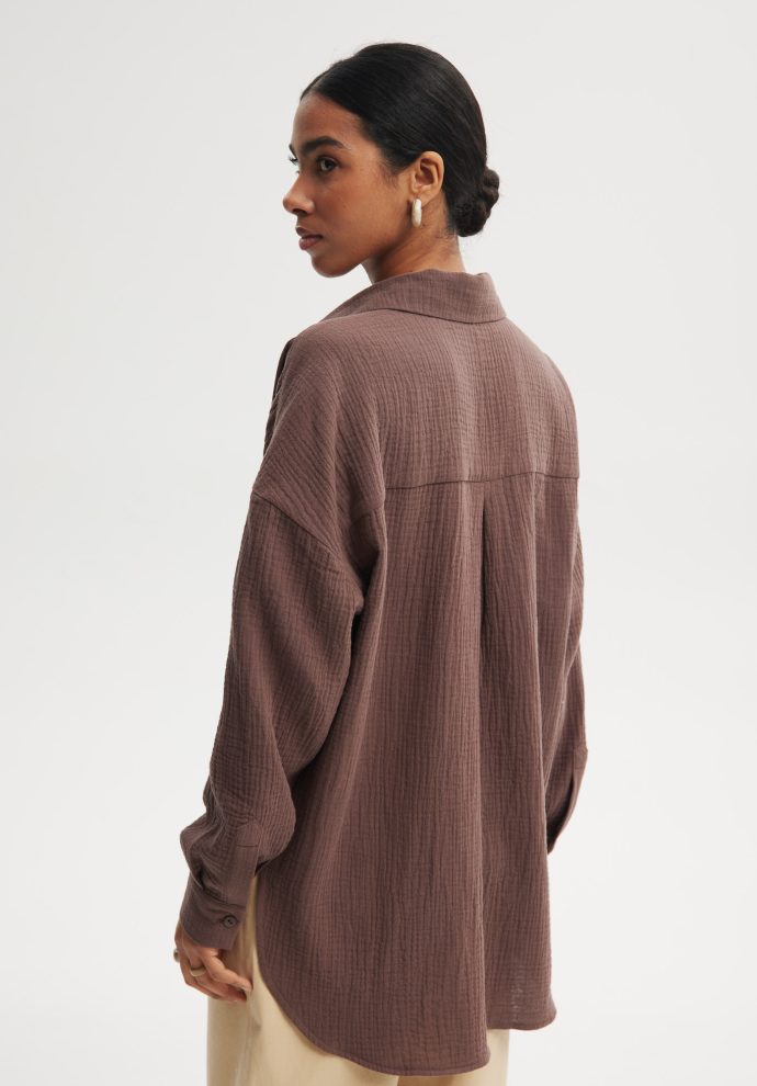 KOSZULA GRACJA CZEKOLADOWA