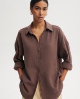 KOSZULA GRACJA CZEKOLADOWA