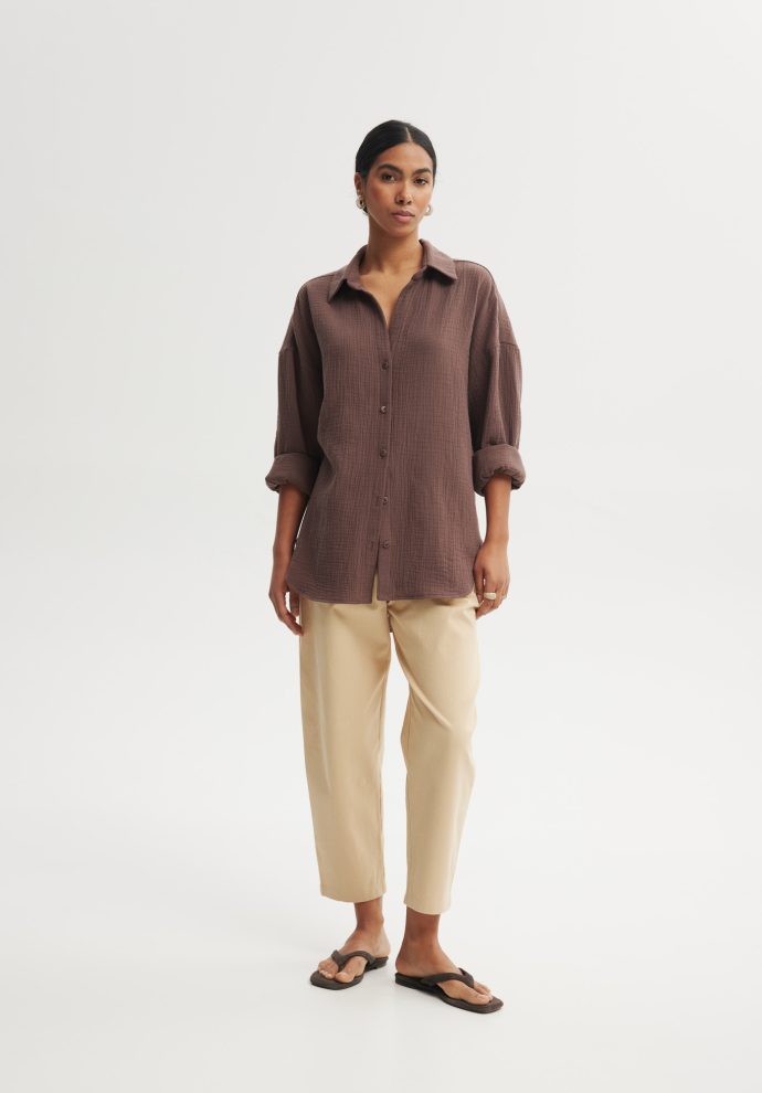 KOSZULA GRACJA CZEKOLADOWA