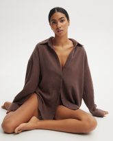 KOSZULA GRACJA CZEKOLADOWA