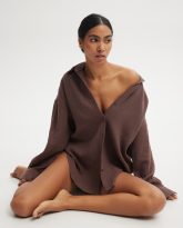 KOSZULA GRACJA CZEKOLADOWA