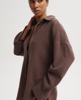 KOSZULA GRACJA CZEKOLADOWA