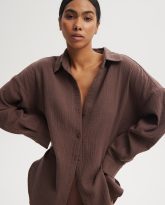 KOSZULA GRACJA CZEKOLADOWA